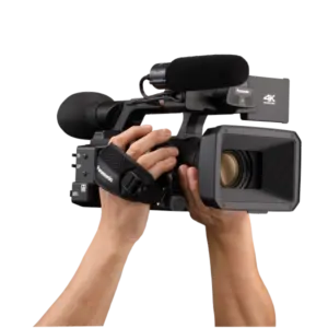 Videocámara Panasonic AG-CX350 4K UHD con sensor MOS de 1", objetivo Leica Dicomar 20x, grabación HDR, streaming IP y salida 3G-SDI.