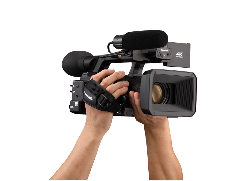 Videocámara Panasonic AG-CX350 4K UHD con sensor MOS de 1", objetivo Leica Dicomar 20x, grabación HDR, streaming IP y salida 3G-SDI.