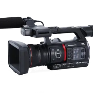 Videocámara Panasonic AG-CX350 4K UHD con sensor MOS de 1", objetivo Leica Dicomar 20x, grabación HDR, streaming IP y salida 3G-SDI.