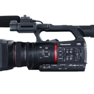 Videocámara Panasonic AG-CX350 4K UHD con sensor MOS de 1", objetivo Leica Dicomar 20x, grabación HDR, streaming IP y salida 3G-SDI.