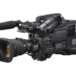 Videocámara Panasonic AJ-CX4000GJ de hombro con sensor MOS 4,4K, montura B4, salida 12G-SDI, grabación HDR y conectividad IP profesional.