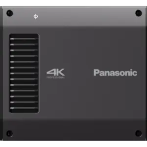 Cámara Panasonic AK-UBX100 tipo Box Camera con sensor MOS de 19,29 MP, montura B4, doble 12G-SDI y conectividad IP profesional.