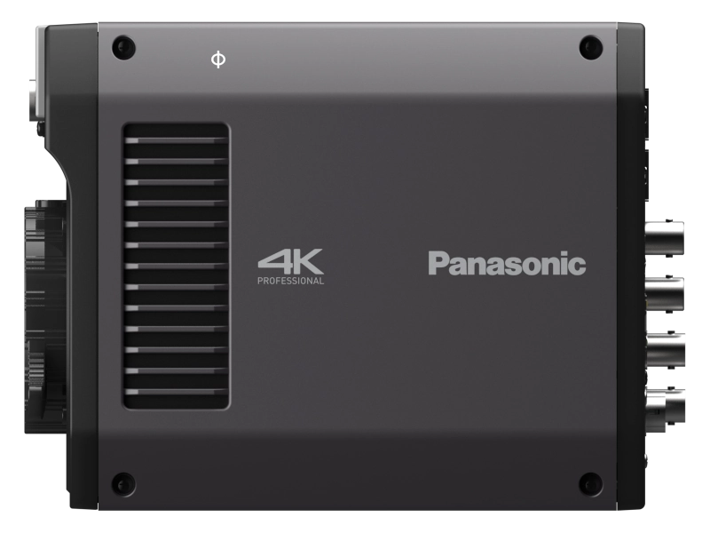 Cámara Panasonic AK-UBX100 tipo Box Camera con sensor MOS de 19,29 MP, montura B4, doble 12G-SDI y conectividad IP profesional.