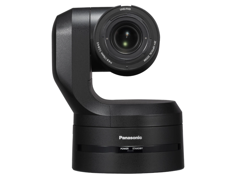 Cámara PTZ Panasonic AW-HE145 Full HD con sensor MOS de 1", zoom óptico 20x, salidas 3G-SDI, HDMI, transmisión IP y alimentación PoE++.