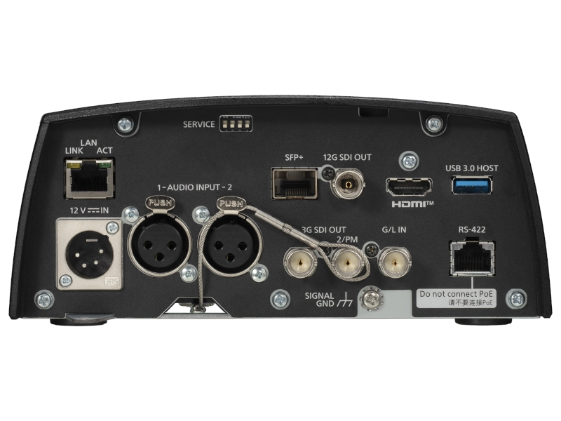 Cámara PTZ Panasonic AW-UE160 4K con sensor MOS de 1", zoom óptico 20x, PDAF, AI Auto Framing, 12G-SDI, NDI®, SRT y PoE++.