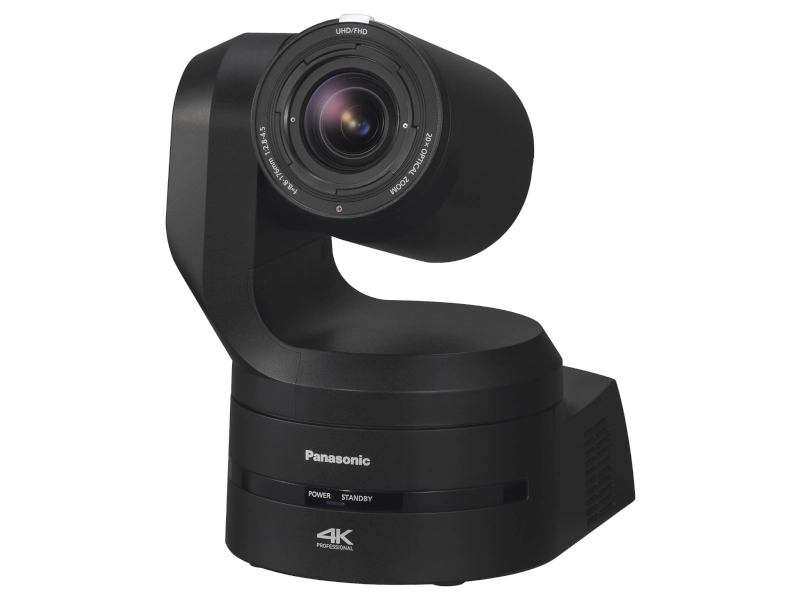 Cámara PTZ Panasonic AW-UE160 4K con sensor MOS de 1", zoom óptico 20x, PDAF, AI Auto Framing, 12G-SDI, NDI®, SRT y PoE++.