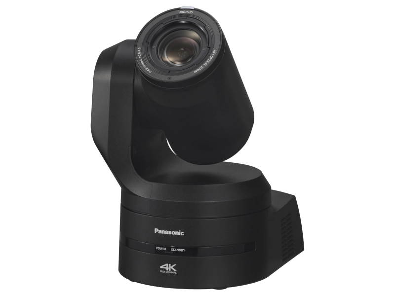 Cámara PTZ Panasonic AW-UE160 4K con sensor MOS de 1", zoom óptico 20x, PDAF, AI Auto Framing, 12G-SDI, NDI®, SRT y PoE++.