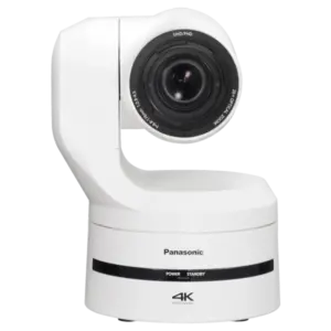 Cámara PTZ Panasonic AW-UE160 4K con sensor MOS de 1", zoom óptico 20x, PDAF, AI Auto Framing, 12G-SDI, NDI®, SRT y PoE++.