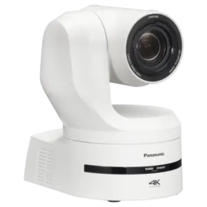 Cámara PTZ Panasonic AW-UE160 4K con sensor MOS de 1", zoom óptico 20x, PDAF, AI Auto Framing, 12G-SDI, NDI®, SRT y PoE++.