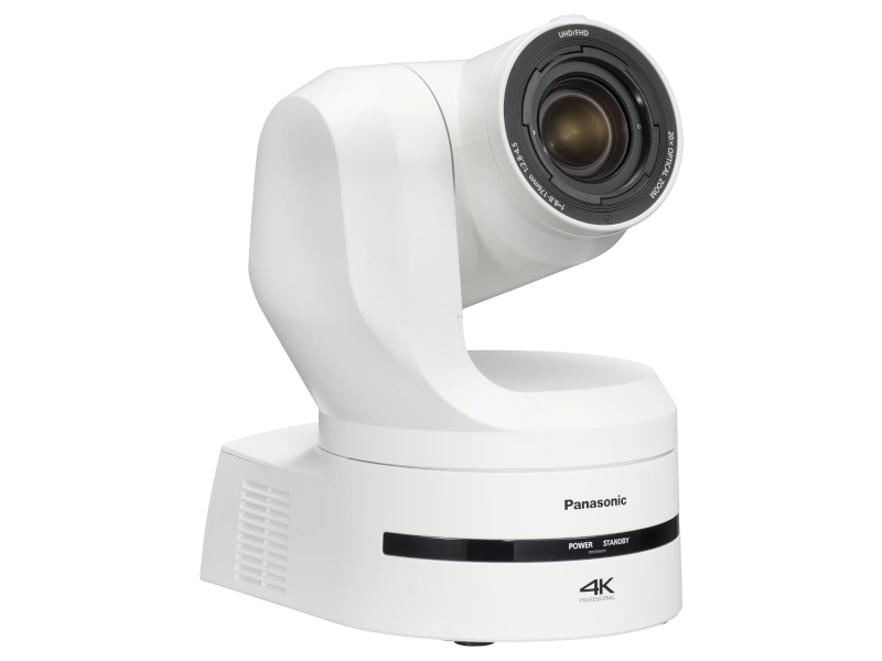 Cámara PTZ Panasonic AW-UE160 4K con sensor MOS de 1", zoom óptico 20x, PDAF, AI Auto Framing, 12G-SDI, NDI®, SRT y PoE++.