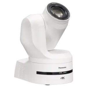 Cámara PTZ Panasonic AW-UE160 4K con sensor MOS de 1", zoom óptico 20x, PDAF, AI Auto Framing, 12G-SDI, NDI®, SRT y PoE++.