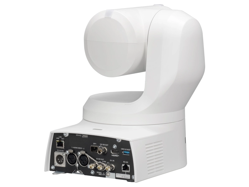 Cámara PTZ Panasonic AW-UE160 4K con sensor MOS de 1", zoom óptico 20x, PDAF, AI Auto Framing, 12G-SDI, NDI®, SRT y PoE++.
