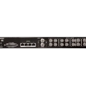 Brainstorm DXD-16 Universal Clock con PTP Grandmaster, 16 salidas BNC configurables, sincronización IP y generación de referencias broadcast de alta precisión.