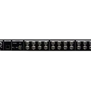 Brainstorm DCD-24 distribuidor y generador de Word Clock con 24 salidas BNC, reducción de jitter y sincronización profesional para estudios de audio y broadcast.