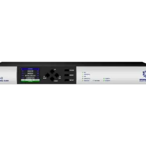 Brainstorm DXD-8 Universal Clock con ocho salidas BNC configurables, generación de referencias broadcast y opciones PTP y GPS para sincronización profesional.