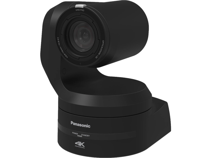Cámara PTZ Panasonic AW-UE150A 4K con sensor MOS de tipo 1,0", zoom óptico 20x, NDI® High Bandwidth, 12G-SDI, fibra óptica y Auto Tracking integrado.