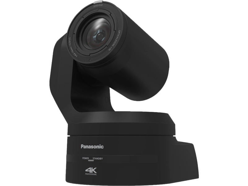 Cámara PTZ Panasonic AW-UE150A 4K con sensor MOS de tipo 1,0", zoom óptico 20x, NDI® High Bandwidth, 12G-SDI, fibra óptica y Auto Tracking integrado.