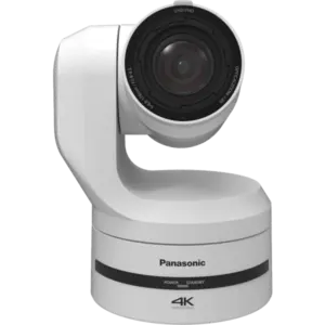 Cámara PTZ Panasonic AW-UE150A 4K con sensor MOS de tipo 1,0", zoom óptico 20x, NDI® High Bandwidth, 12G-SDI, fibra óptica y Auto Tracking integrado.
