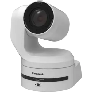 Cámara PTZ Panasonic AW-UE150A 4K con sensor MOS de tipo 1,0", zoom óptico 20x, NDI® High Bandwidth, 12G-SDI, fibra óptica y Auto Tracking integrado.