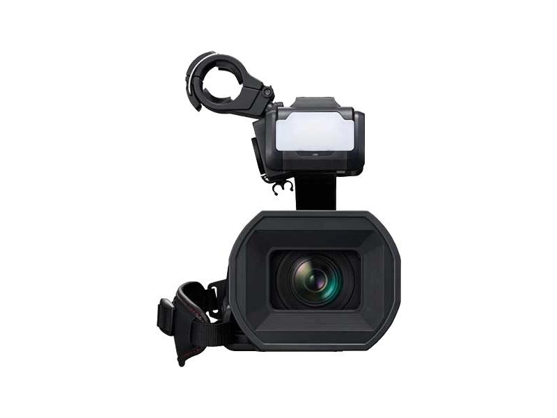 Videocámara profesional Panasonic AG-CX20 con grabación 4K UHD, zoom óptico 24x, doble ranura SD, streaming IP y conectividad broadcast.