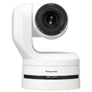 Cámara PTZ Panasonic AW-HE145 Full HD con sensor MOS de 1", zoom óptico 20x, salidas 3G-SDI, HDMI, transmisión IP y alimentación PoE++.