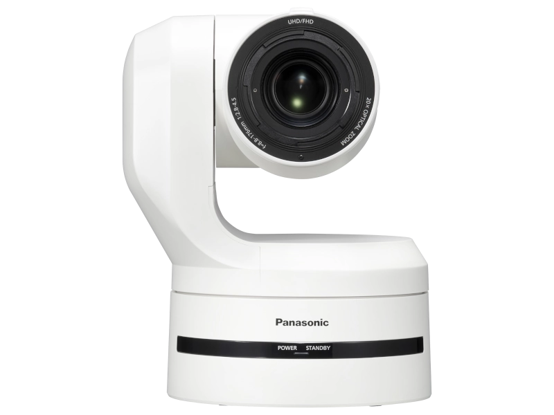 Cámara PTZ Panasonic AW-HE145 Full HD con sensor MOS de 1", zoom óptico 20x, salidas 3G-SDI, HDMI, transmisión IP y alimentación PoE++.