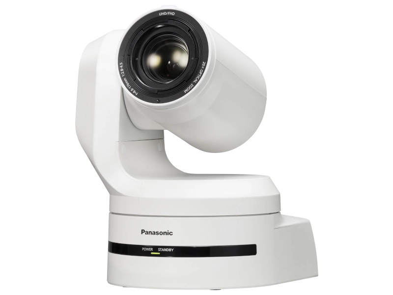 Cámara PTZ Panasonic AW-HE145 Full HD con sensor MOS de 1", zoom óptico 20x, salidas 3G-SDI, HDMI, transmisión IP y alimentación PoE++.