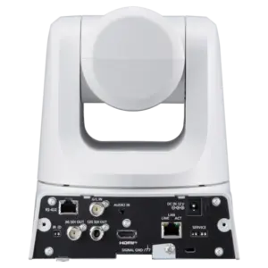 Cámara PTZ Panasonic AW-UE100 4K UHD con zoom óptico 24x, salidas 12G-SDI, 3G-SDI, HDMI, NDI®, SRT, FreeD y alimentación PoE++.
