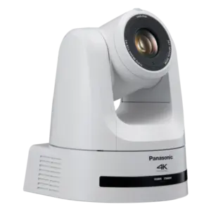 Cámara PTZ Panasonic AW-UE100 4K UHD con zoom óptico 24x, salidas 12G-SDI, 3G-SDI, HDMI, NDI®, SRT, FreeD y alimentación PoE++.