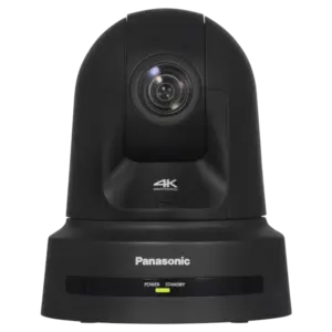 Cámara PTZ Panasonic AW-UE80 4K UHD con zoom óptico 24x, NDI®, SRT, FreeD, salidas 3G-SDI, HDMI, IP y alimentación PoE++.