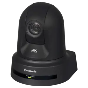 Cámara PTZ Panasonic AW-UE80 4K UHD con zoom óptico 24x, NDI®, SRT, FreeD, salidas 3G-SDI, HDMI, IP y alimentación PoE++.
