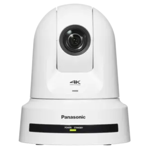 Cámara PTZ Panasonic AW-UE80 4K UHD con zoom óptico 24x, NDI®, SRT, FreeD, salidas 3G-SDI, HDMI, IP y alimentación PoE++.