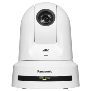 Cámara PTZ Panasonic AW-UE80 4K UHD con zoom óptico 24x, NDI®, SRT, FreeD, salidas 3G-SDI, HDMI, IP y alimentación PoE++.