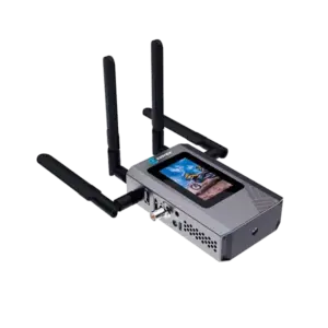 Codificador portátil Kiloview P3 Mini con tecnología 4G Bonding, entradas 3G-SDI, HDMI y USB, compatible con NDI® HX, SRT, H.265 y streaming profesional.