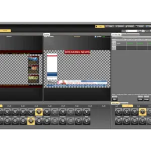 Axel Technology CG Plus, software profesional de grafismo broadcast para creación de caracteres, gráficos en tiempo real y automatización de emisiones.