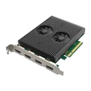 Tarjeta de captura Magewell Pro Capture Dual HDMI 4K Plus LT con dos entradas HDMI 2.0, captura DCI 4K, HDR10 y procesamiento profesional de vídeo.