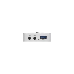 Magewell USB Capture SDI 4K Plus para captura de vídeo SDI 6G hasta 4K mediante USB 3.0, con salida loop-through y conexiones de audio.