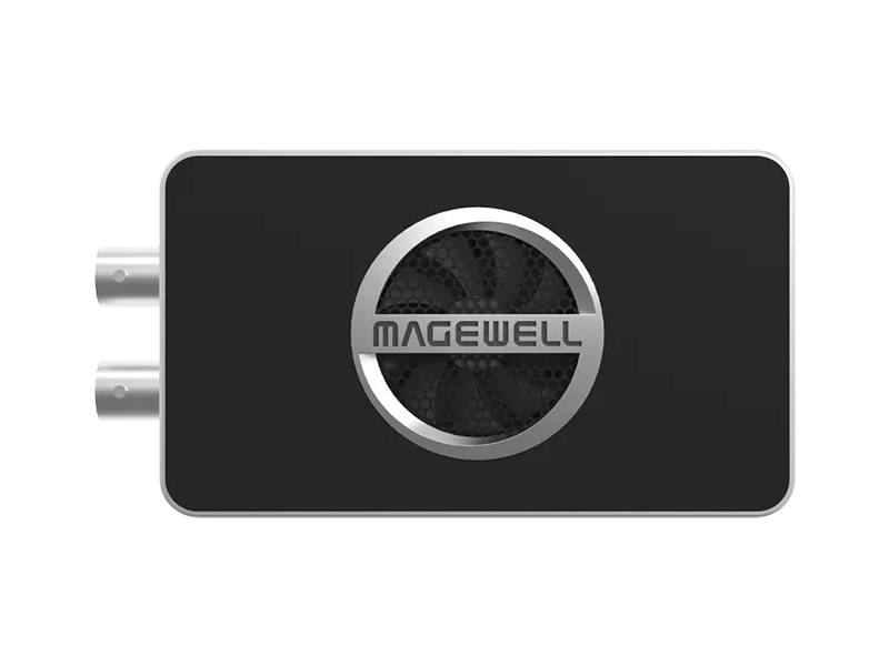 Magewell USB Capture SDI 4K Pro con entrada y loop-through 12G-SDI y conexión USB 3.2 Gen 2x2 para captura profesional de vídeo 4K.