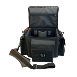 Mini bolsa Working Easy AWE 791 de Cordura® para videocámaras pequeñas, con estructura rígida, acolchado, divisores interiores y bolsillos para accesorios.