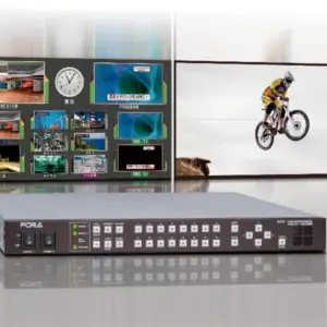 Multiviewer profesional FOR-A MV-1620HSA 1U con 16 entradas 3G-SDI, HD-SDI, SD-SDI y vídeo compuesto para monitorización broadcast.